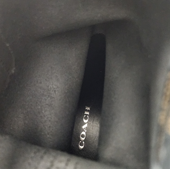 Coach Black Leather Engineer Moto Ankle Boots Buckle Straps Relaxed Slouchy 8 - Picture 11 of 12